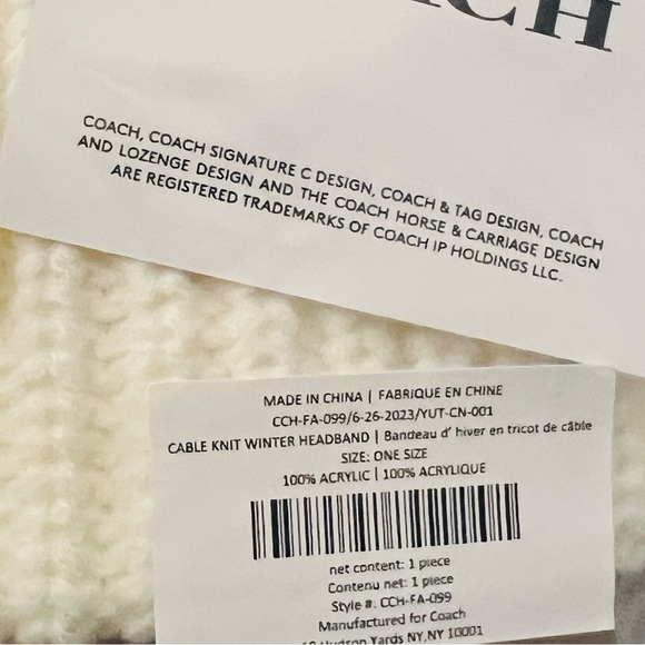Coach Accessories Coach Cable Knit Winter Headband Poshmark